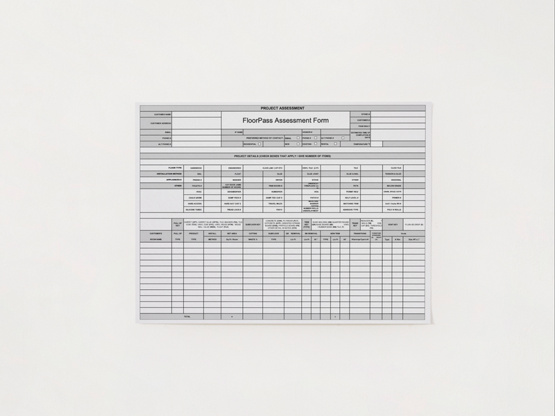 Flooring Measure Form