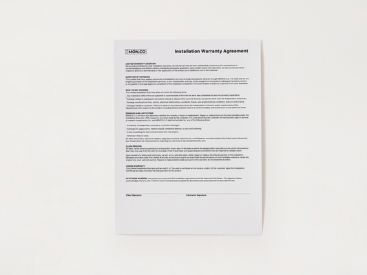 Labor Warranty Template