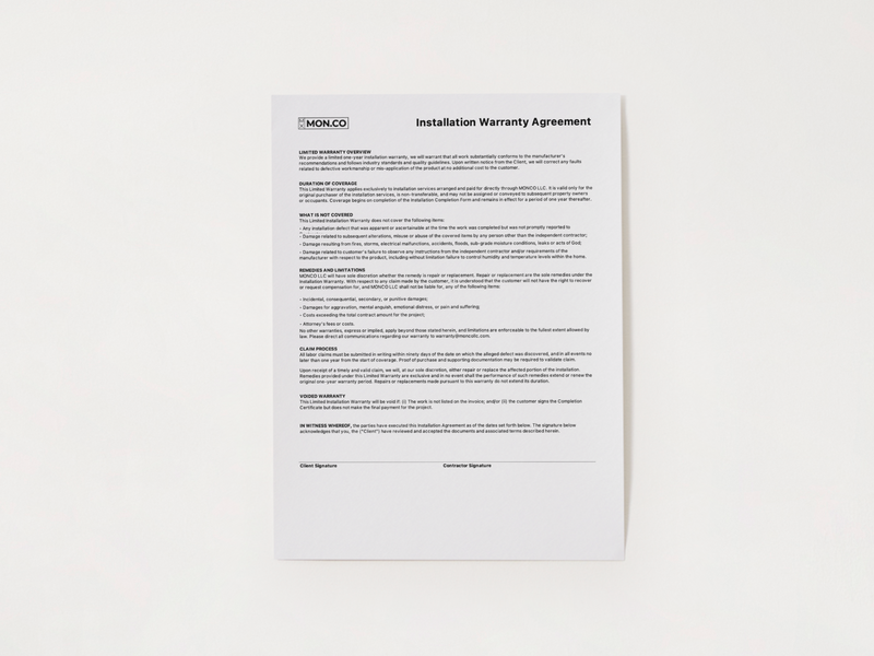 Labor Warranty Template